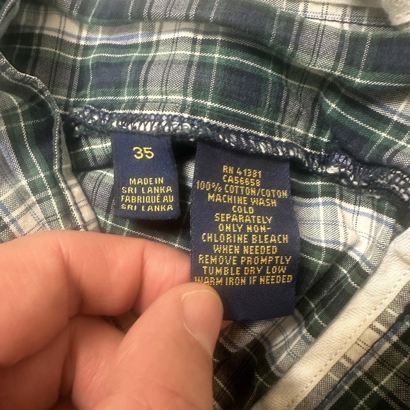 Polo Ralph Lauren Shorts Mens Size 34 Chino Plaid Golf Streetwear Cotton Preppy - Picture 5 of 8